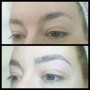 microblading treatment for woman