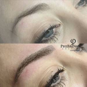 woman phi brows treatment